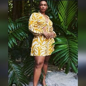 Eloquii Tie Front Blouse And Shorts Set Plus Size 18/20